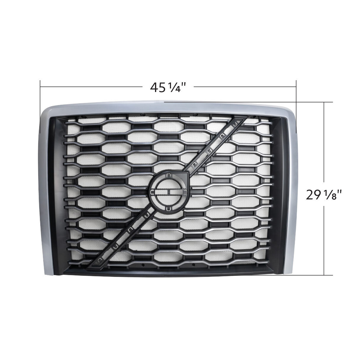 Grille With Bug Screen For 2018-2024 Volvo VNL-Silver