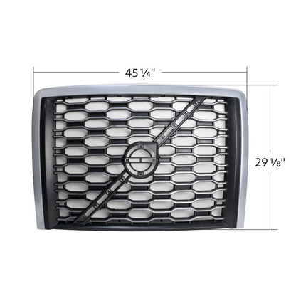 Grille With Bug Screen For 2018-2024 Volvo VNL-Silver