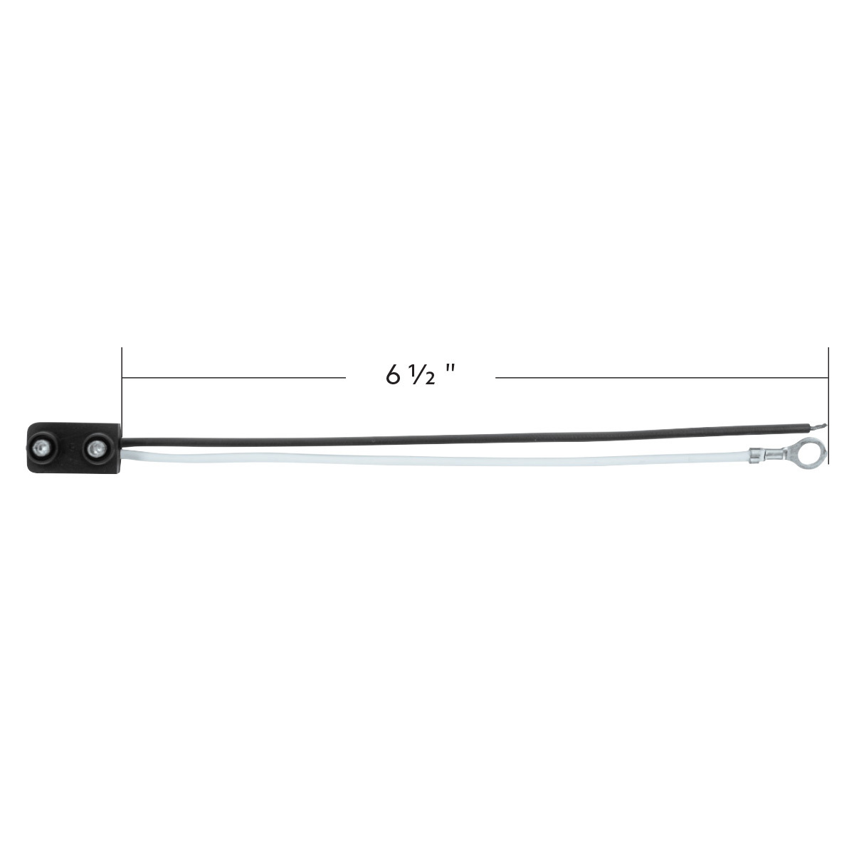 2 Wire Pigtail With 2 Prong Plug - 6" Lead (Retail)