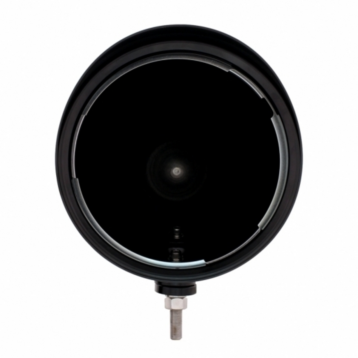 Black "BILLET" Style Groove Headlight Housing With Visor