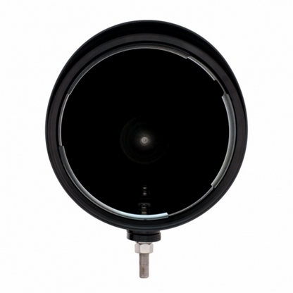 Black "BILLET" Style Groove Headlight Housing With Visor