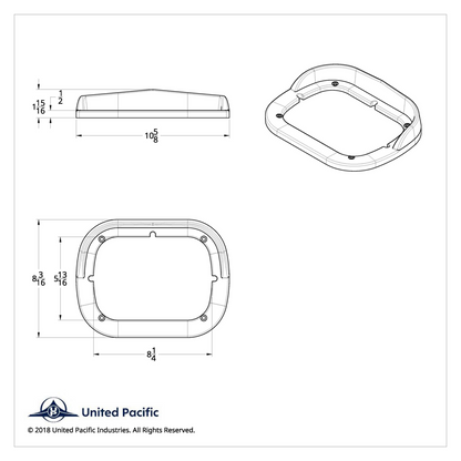 Chrome Plastic 5" X 7" Headlight Bezel