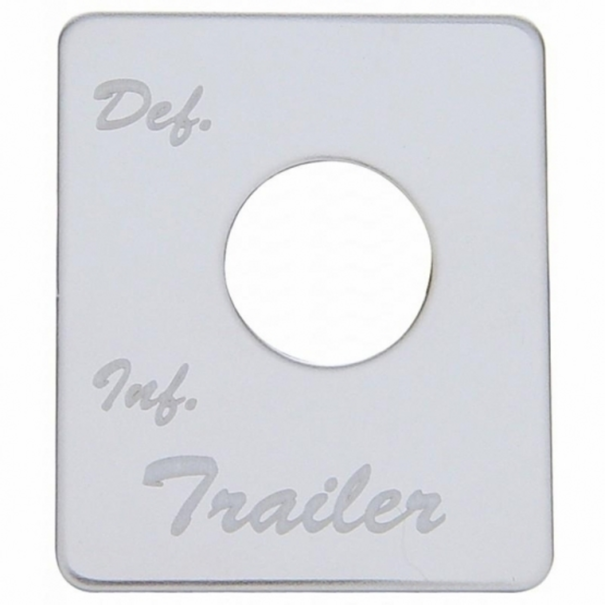 Stainless Steel Switch Name Plate For Peterbilt - Trailer Air Suspension