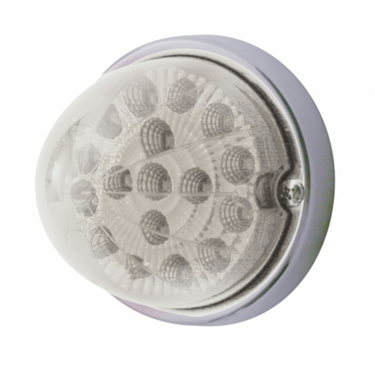 17 LED Watermelon Clear Reflector Flush Mount Kit - Red LED/Clear Lens