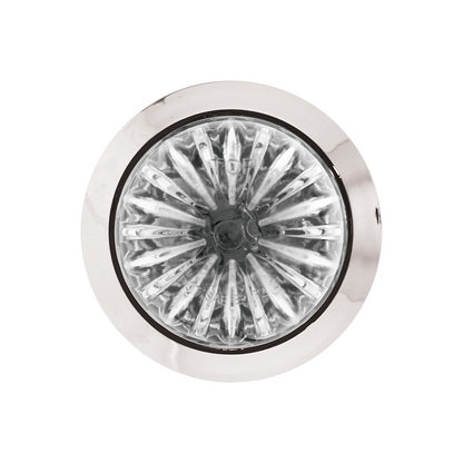 2 LED Dual Function 1-1/8" Watermelon Clearance/Marker Light - White LED/Clear Lens