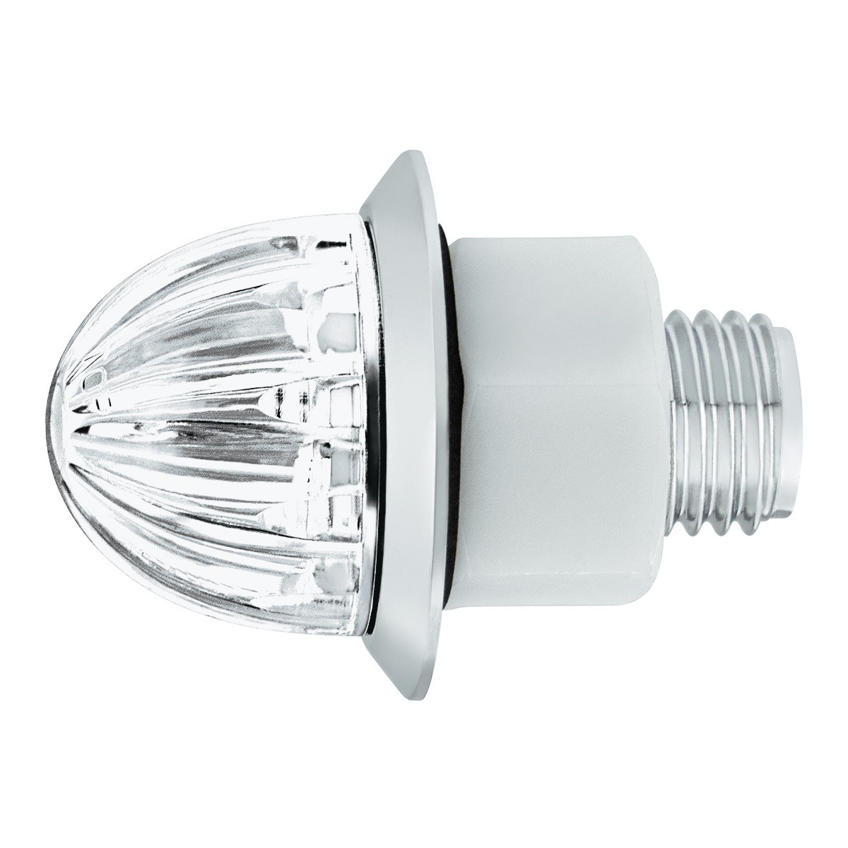 2 LED Dual Function 1-1/8" Watermelon Clearance/Marker Light - White LED/Clear Lens
