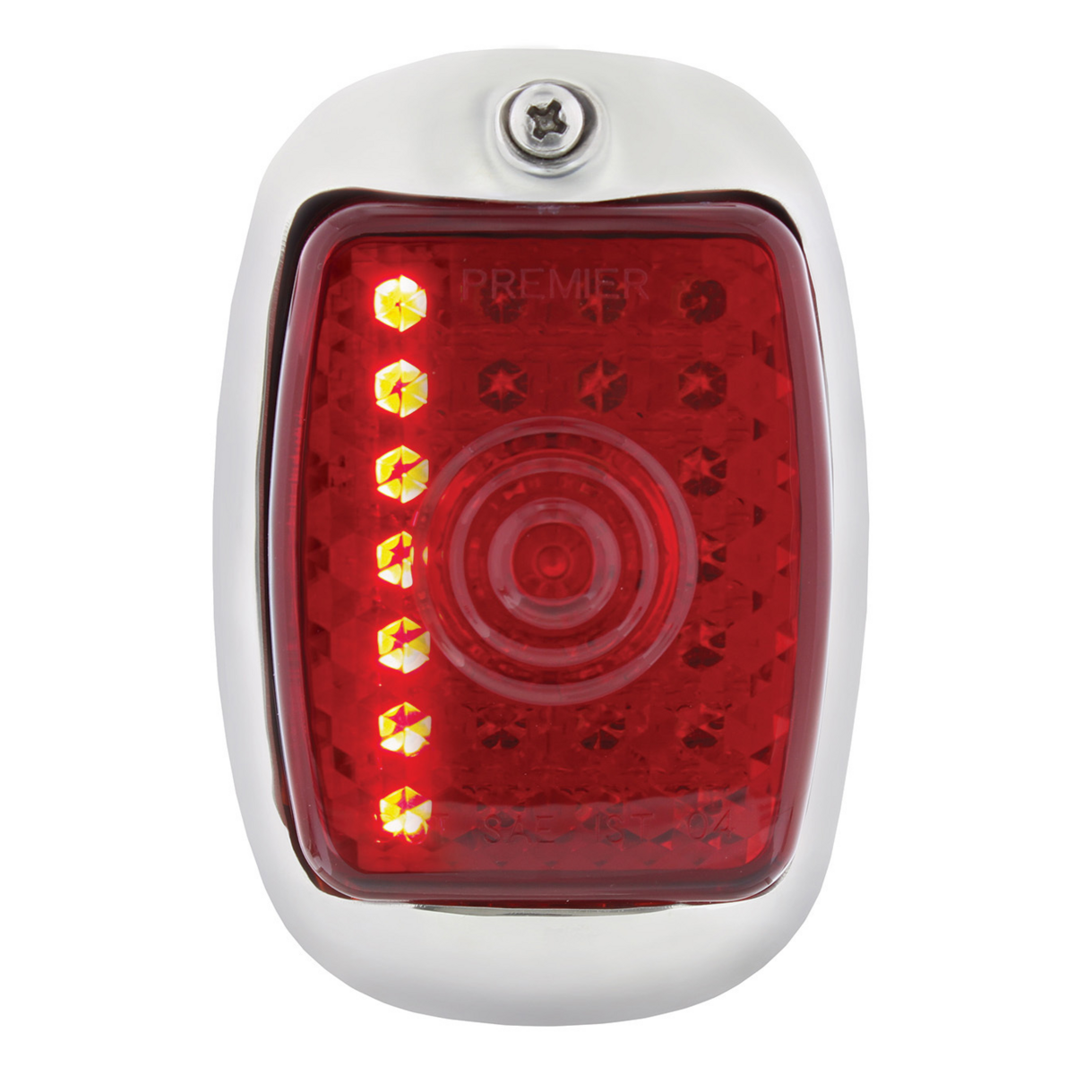 27 LED Sequential Tail Light Assembly With Black Housing For 1937-38 Chevy Car - L/H