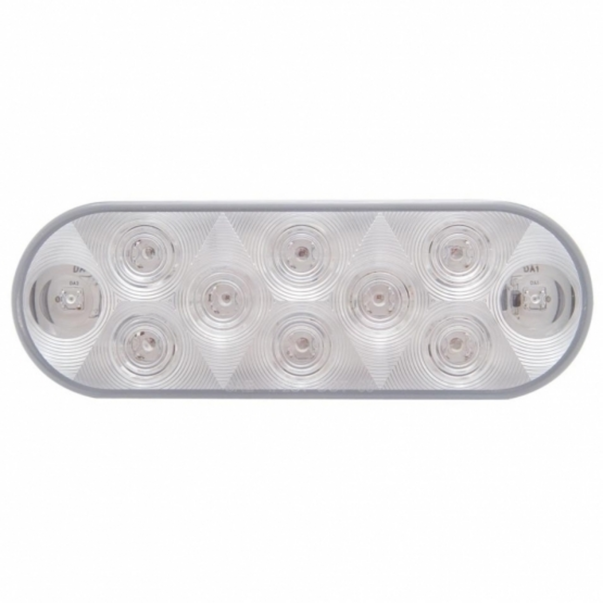 10 LED 6" Oval Turn Signal Light - Amber LED/Clear Lens
