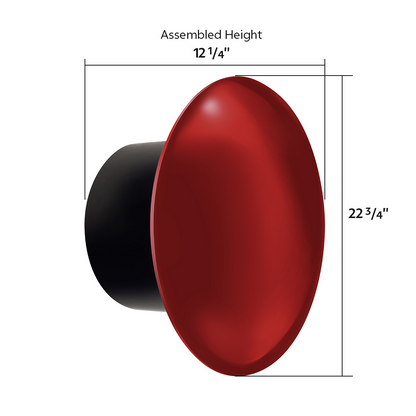 Aero Full-Moon Rear Axle Cover Kit - Candy Red