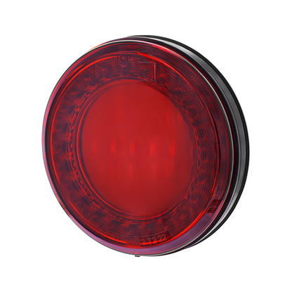 30 LED 4" Round Lumos Light I-Series (Stop, Turn & Tail) - Red LED/Red Lens