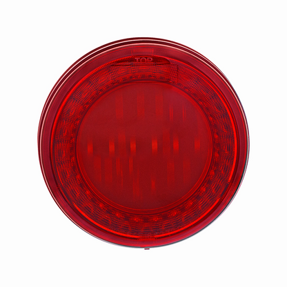 30 LED 4" Round Lumos Light I-Series (Stop, Turn & Tail) - Red LED/Red Lens