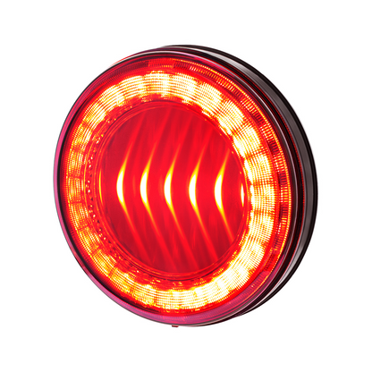 30 LED 4" Round Lumos Light I-Series (Stop, Turn & Tail) - Red LED/Red Lens