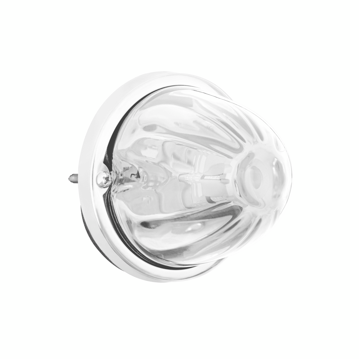 UltraBurst Glass Watermelon Flush Mount Kit With 18 LED Bulb-Blue LED/Clear Lens