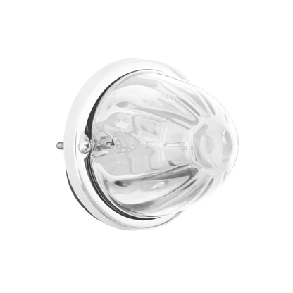 UltraBurst Glass Watermelon Flush Mount Kit With 18 LED Bulb-Blue LED/Clear Lens