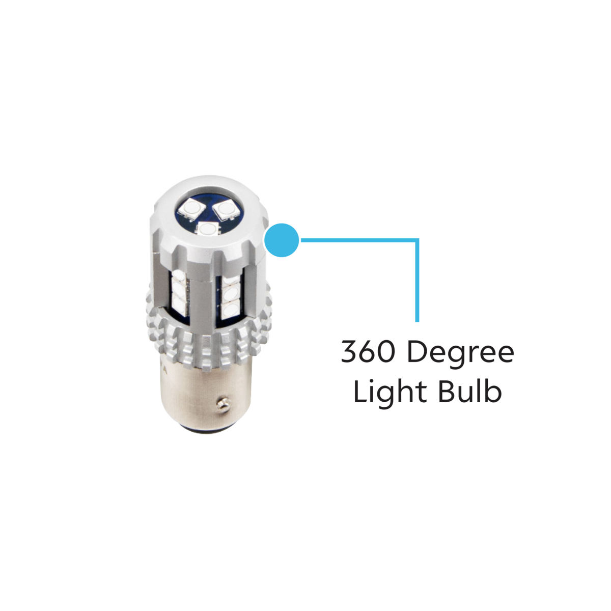 UltraBurst Glass Watermelon Flush Mount Kit With 18 LED Bulb-Blue LED/Clear Lens