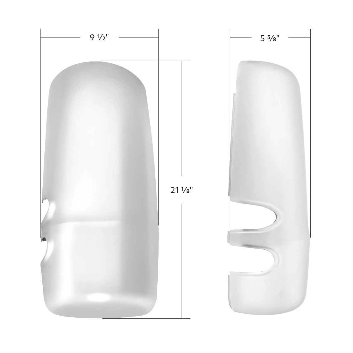 Chrome Mirror Cover For 2013-2026 Kenworth T680-Driver