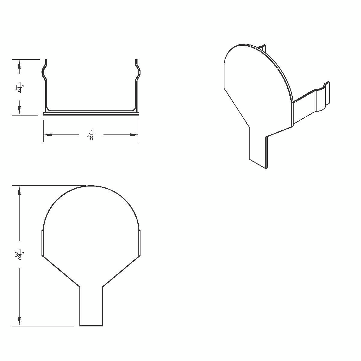 2" Stainless Mud Flap Hanger End Plug (2-Pack)
