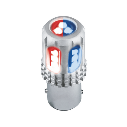 360-Degree Double Fury High Power 18 LED 1157 Bulb-Red & Blue LED