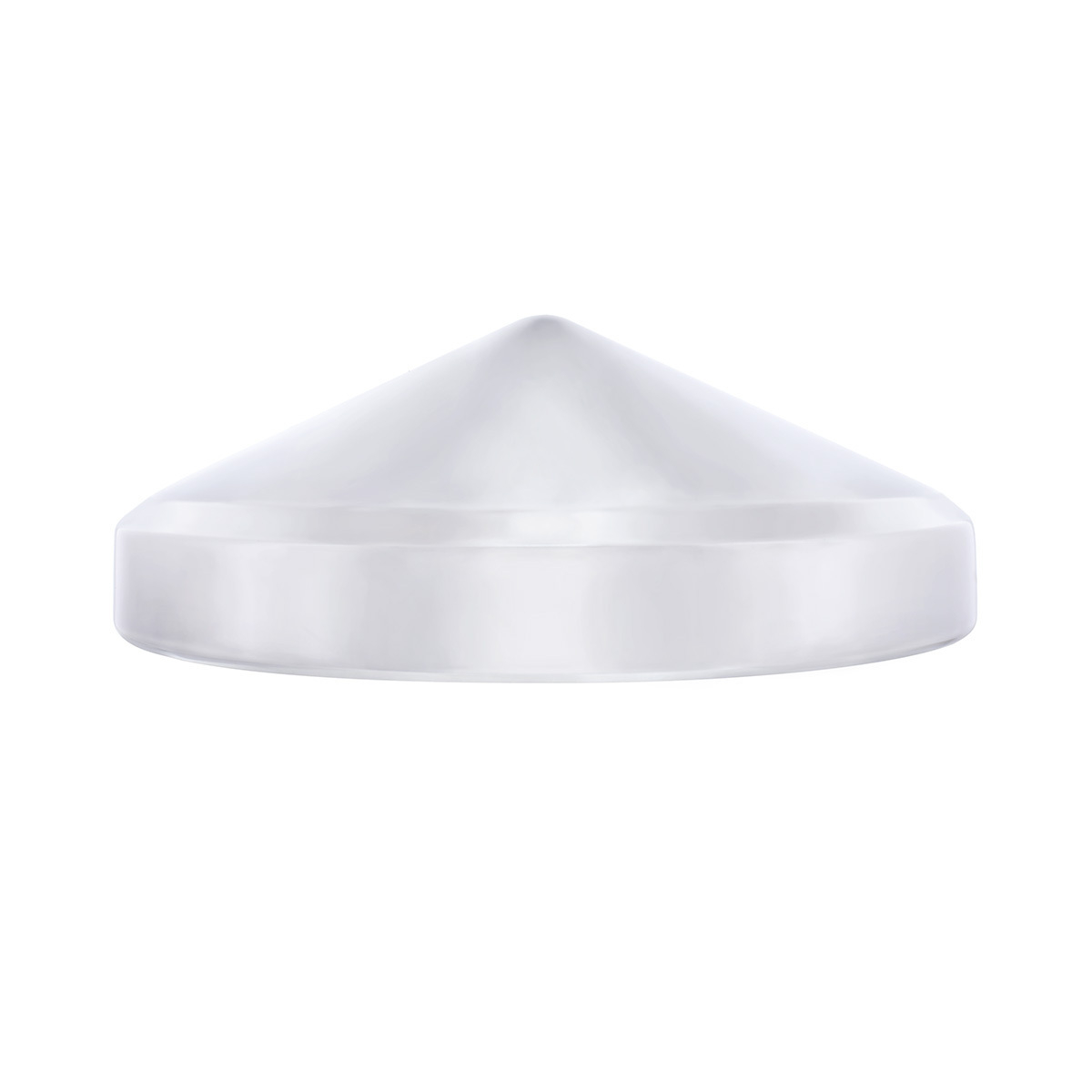 7-1/2" Chrome Pointed Rear Hubcap