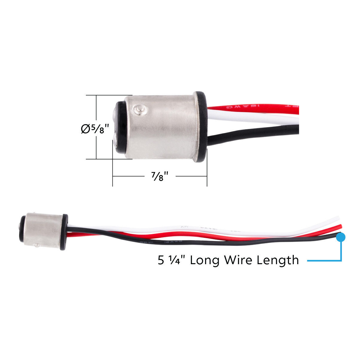 1157 Double Contact Stlye 3-Wire Tail Light Socket Adapter (10 Pcs)