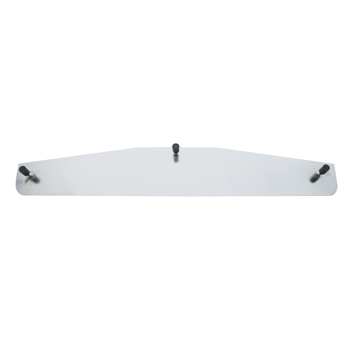 3" X 16" Chrome Standard Bottom Mud Flap Plate - Welded Stud