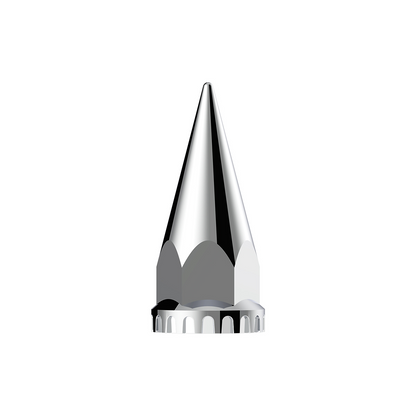 33mm X 4-3/4" Chrome Super Spike Nut Covers - Thread-On (60-Pack)