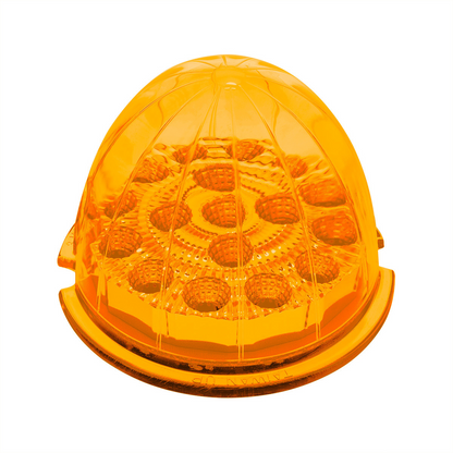 17 LED Dual Function Reflector Cab Light - Amber LED/Amber Lens (Bulk)