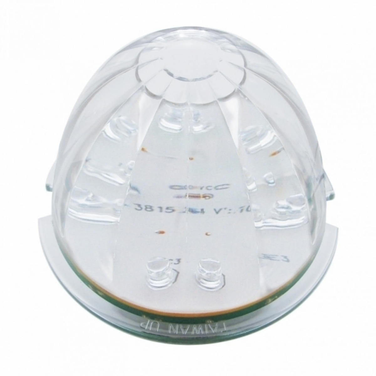 Fog Light Cover With Amber LED Watermelon Light & Visor For 2007-17 KW T660- Passenger -Clear Lens