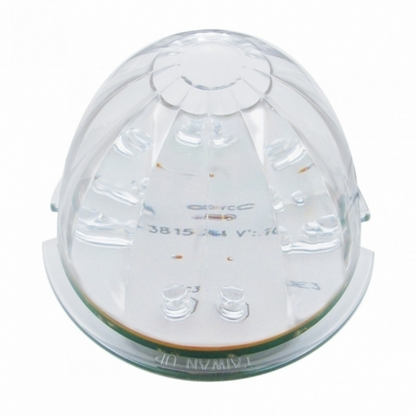 Fog Light Cover With Amber LED Watermelon Light & Visor For 2007-17 KW T660- Passenger -Clear Lens