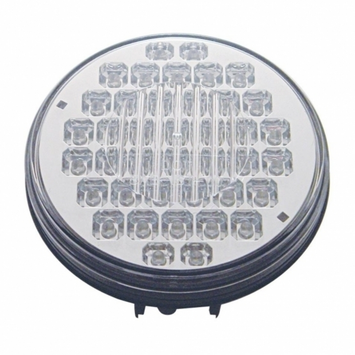 40 LED 4" Round Light (Stop, Turn & Tail) - Red LED/Clear Lens