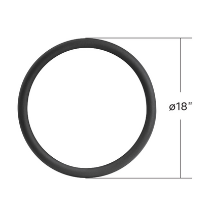18" Black Leather Replacement Rim For United Pacific Leather Rim Steering Wheels