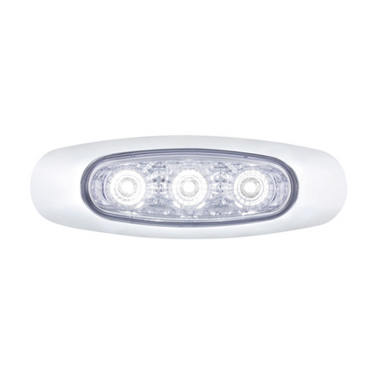 5 LED Reflector Auxiliary/Utility Light With Side Ditch Light -White LED/Clear Lens (Bulk)