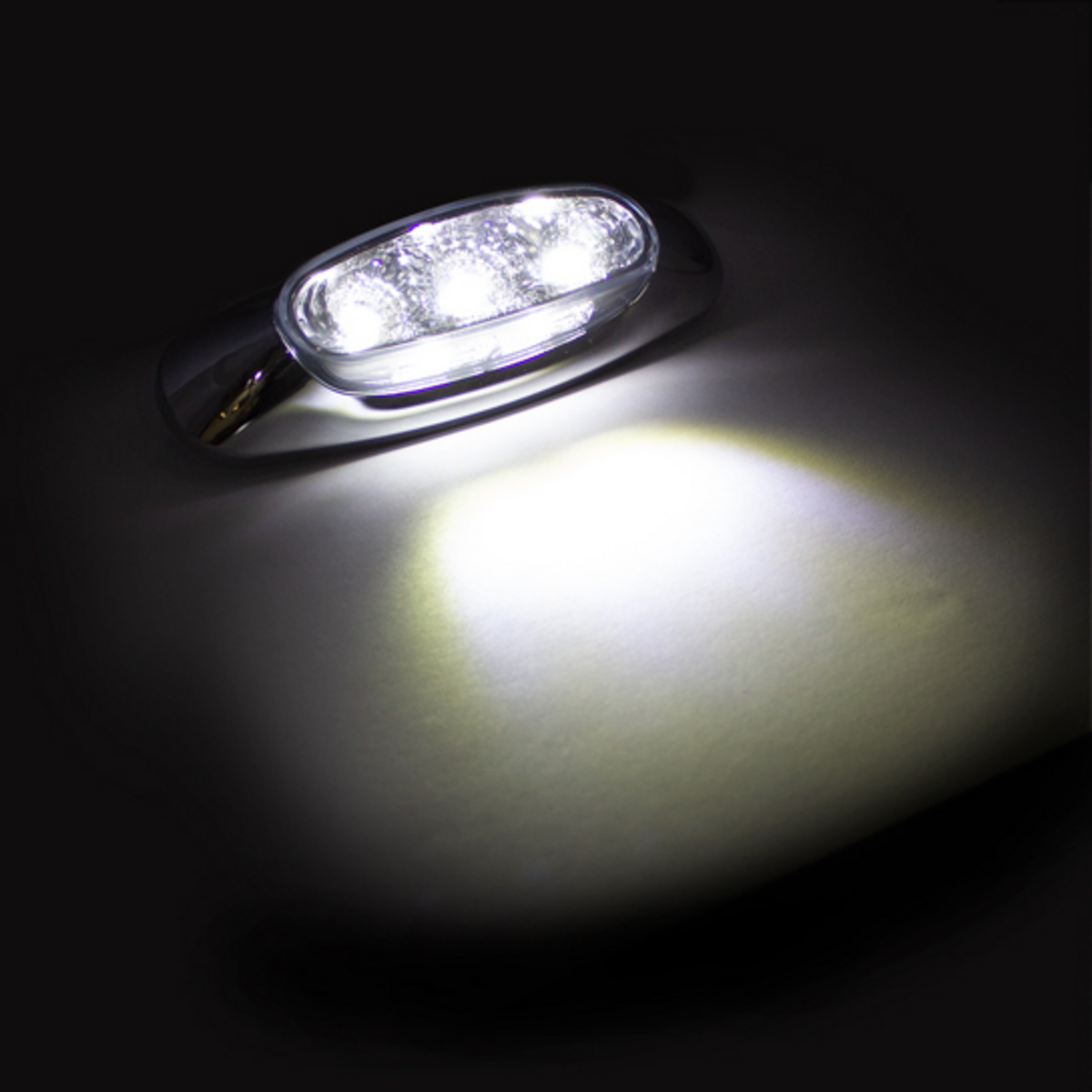5 LED Reflector Auxiliary/Utility Light With Side Ditch Light -White LED/Clear Lens (Bulk)