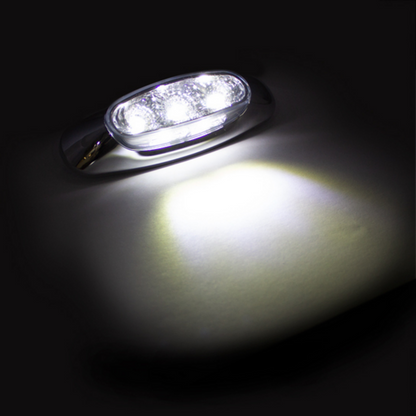 5 LED Reflector Auxiliary/Utility Light With Side Ditch Light -White LED/Clear Lens (Bulk)