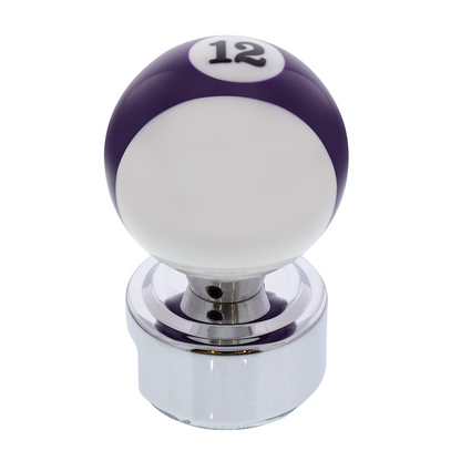 Number 12 Pool Ball Gearshift Knob For 13/15/18 Speed Eaton Style Shifters