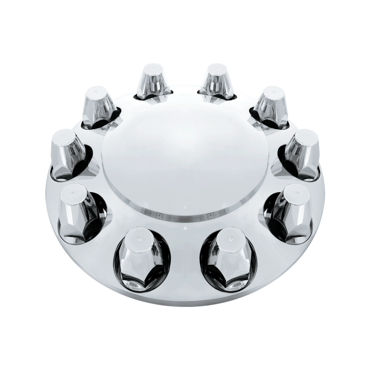 Dome Axle Cover Combo Kit With 33mm Standard Thread-On Nut Covers & Nut Cover Tool - Chrome