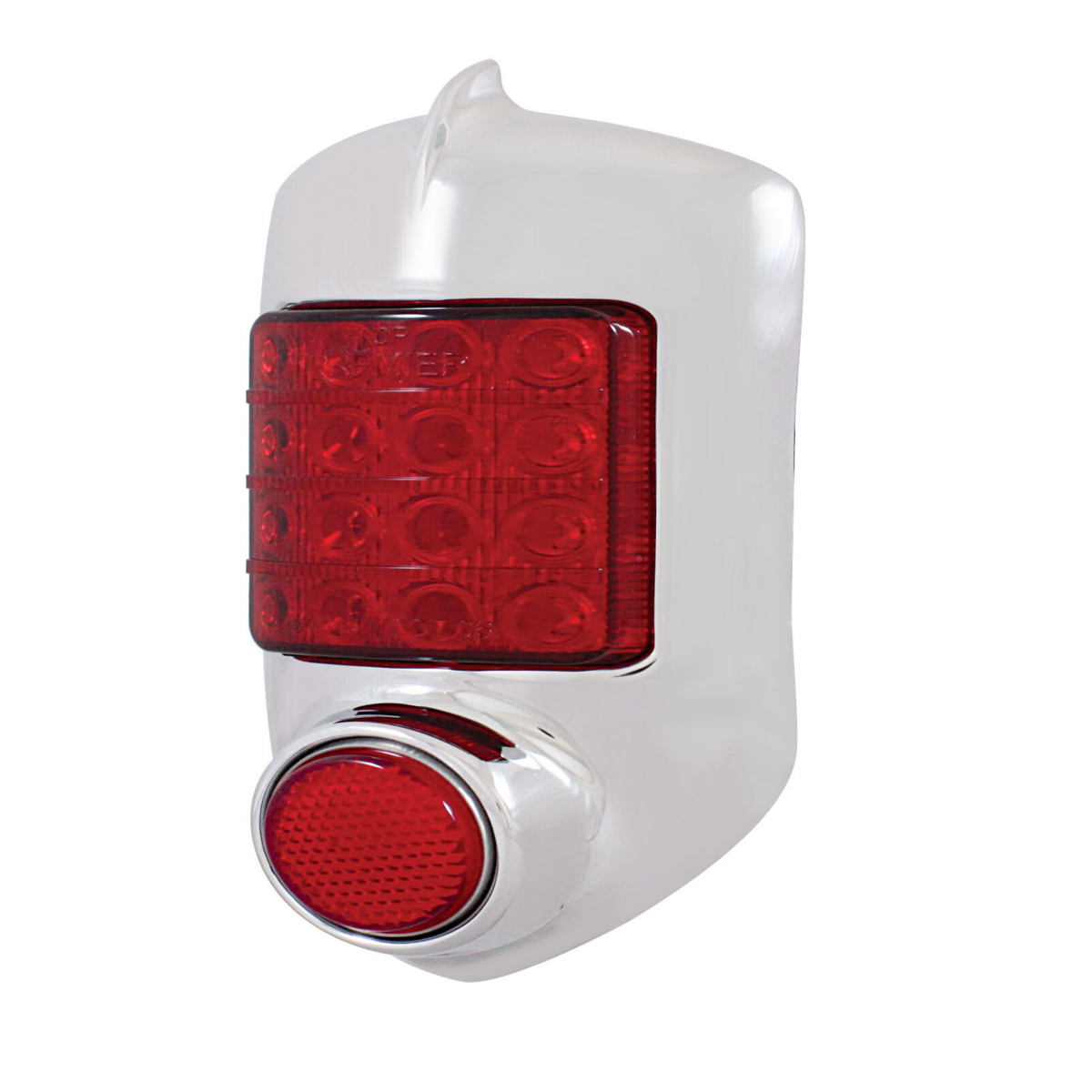 16 LED Tail Light Assembly With Chrome Housing For 1951-52 Chevy Passenger Car
