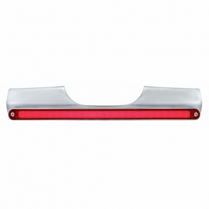 Motorcycle Rear Signal Light Bar With 24 LED 12" GloLight Bar - Red LED/Red Lens
