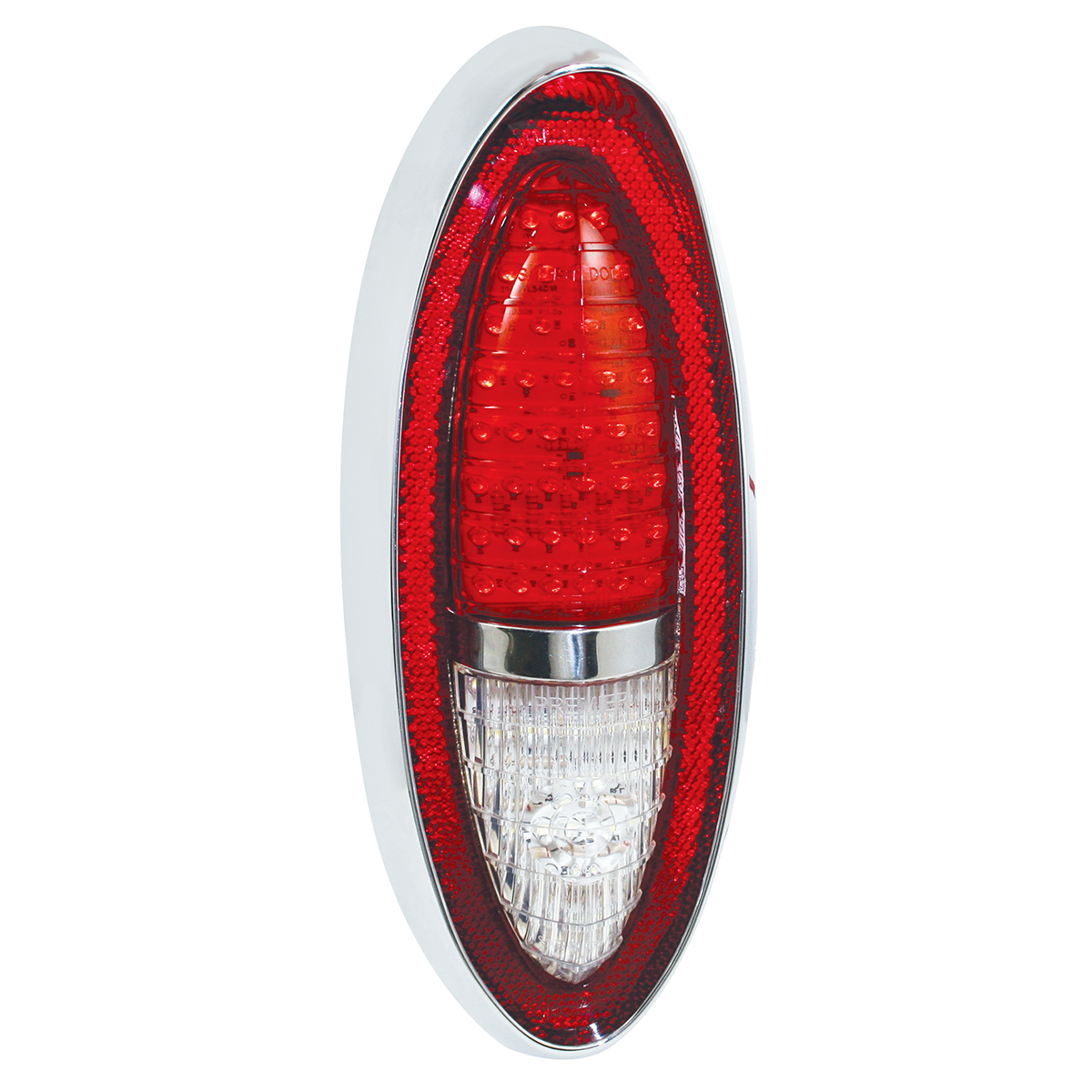 40 LED Tail Light Assembly with Chrome Bezel For 1954 Chevy Passenger Car