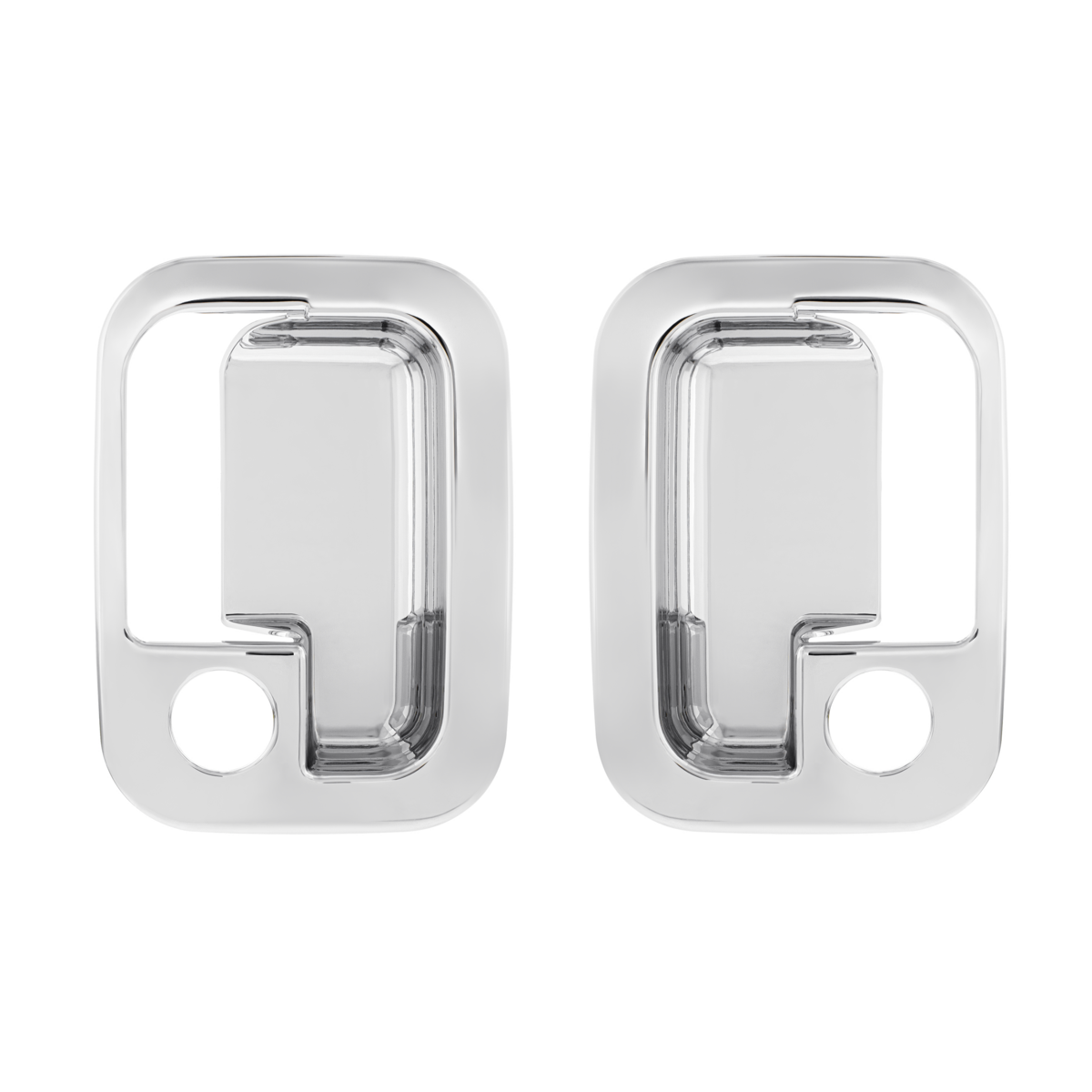 Chrome Exterior Door Handle Cover For 2003+ Kenworth & 2004+ Peterbilt Trucks- Pair (Driver & Passenger)