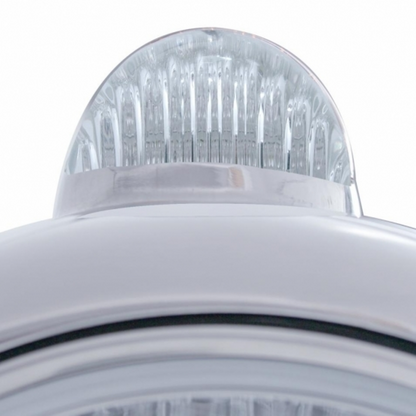 Stainless Steel Guide 682-C Style Headlight Crystal H4 & LED Signal - Clear Lens