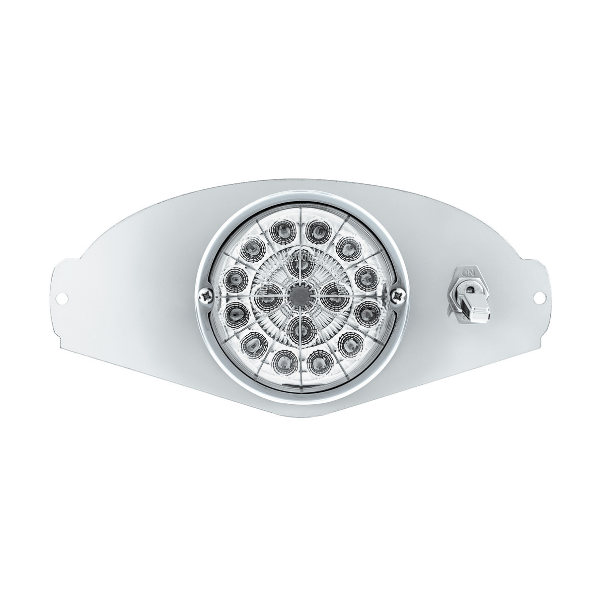 304 SS Above Door Dome Light Kit W/ 17 LED Double Fury Watermelon For 2008-2017 FL Cascadia-Red & White LED