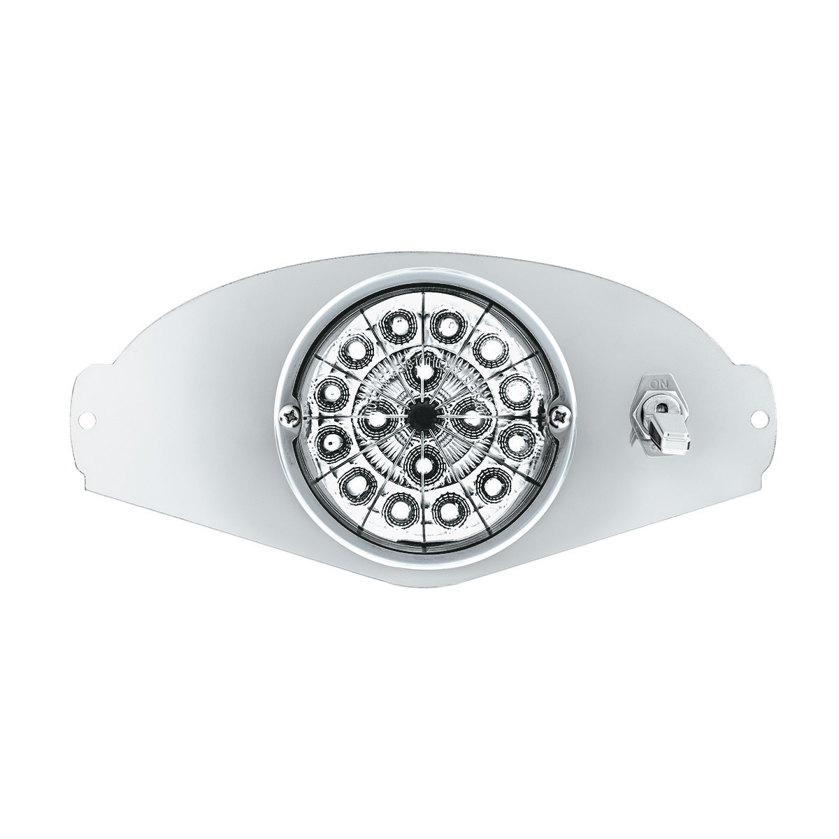 304 SS Above Door Dome Light Kit W/ 17 LED Double Fury Watermelon For 2008-2017 FL Cascadia-Red & White LED