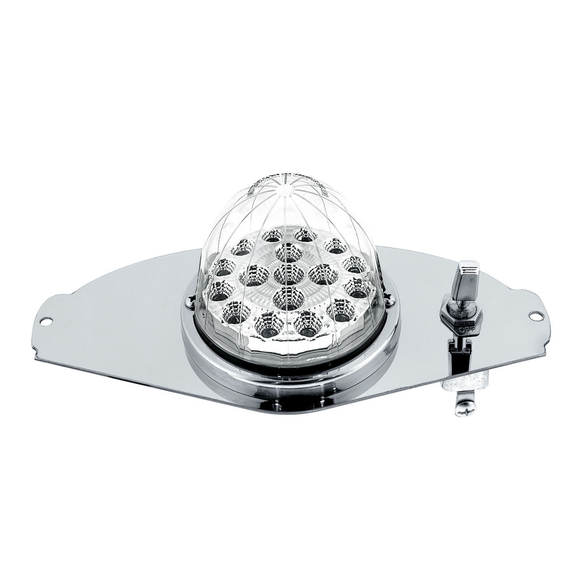 304 SS Above Door Dome Light Kit W/ 17 LED Double Fury Watermelon For 2008-2017 FL Cascadia-Red & White LED