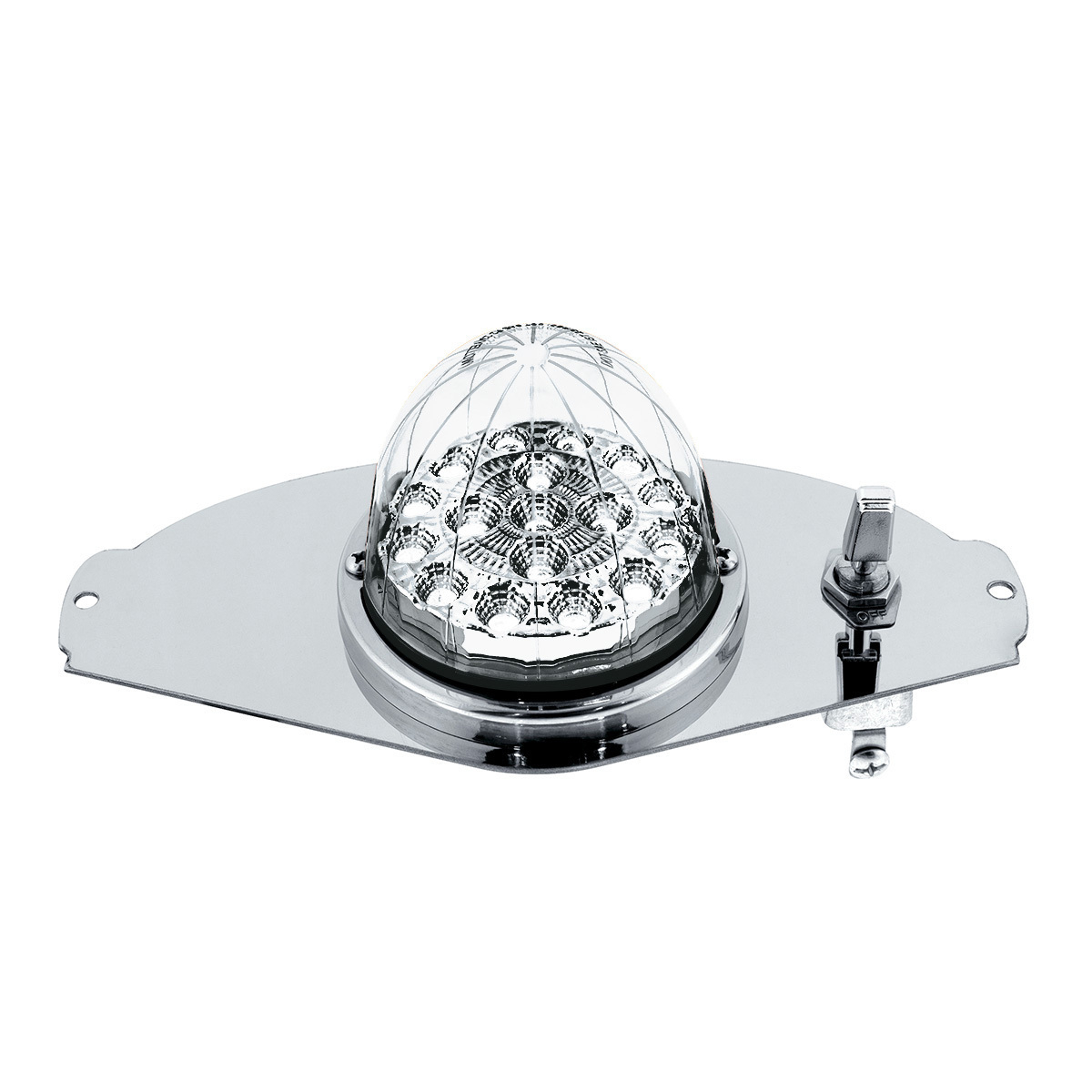 304 SS Above Door Dome Light Kit W/ 17 LED Double Fury Watermelon For 2008-2017 FL Cascadia-Red & White LED