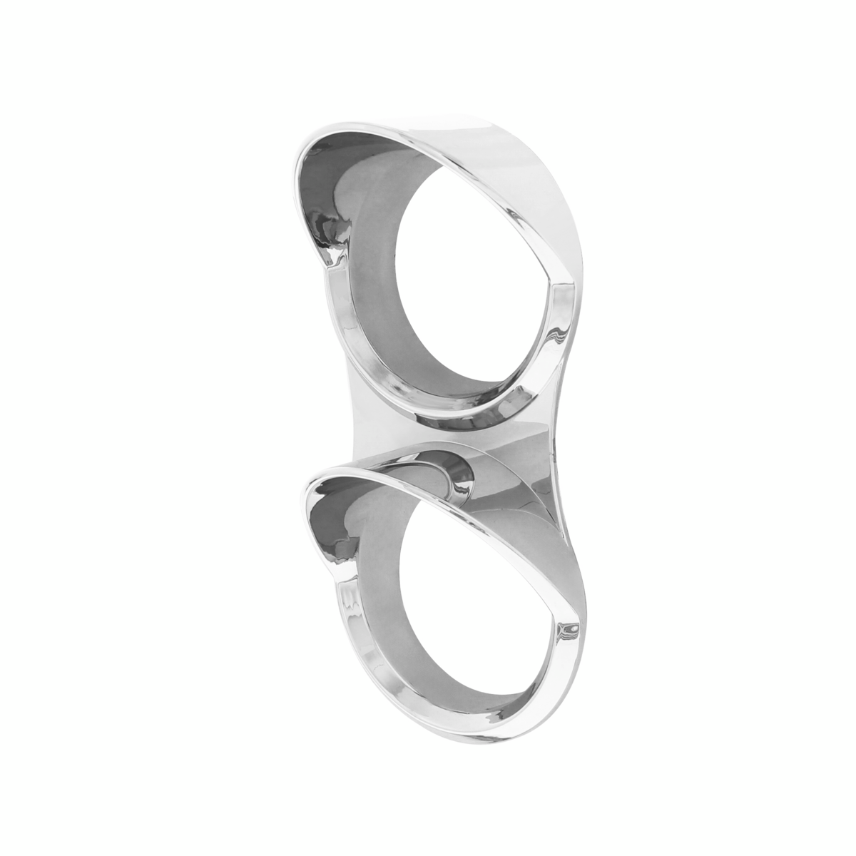 Chrome Small 2 Gauge Cover With Visor For Mack