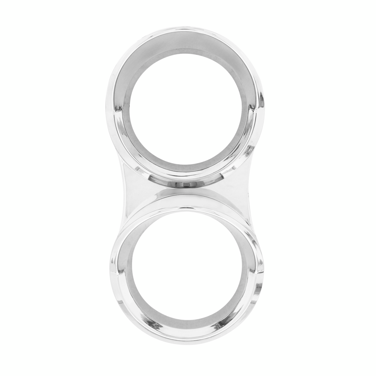 Chrome Small 2 Gauge Cover With Visor For Mack