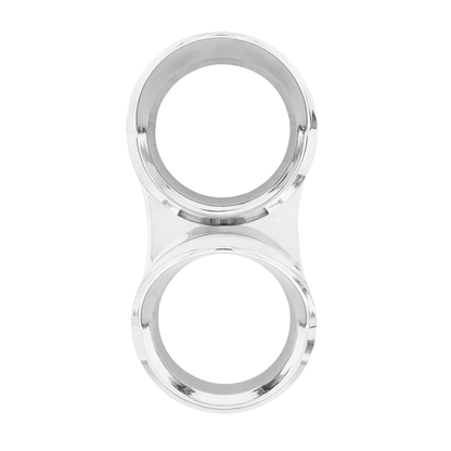 Chrome Small 2 Gauge Cover With Visor For Mack