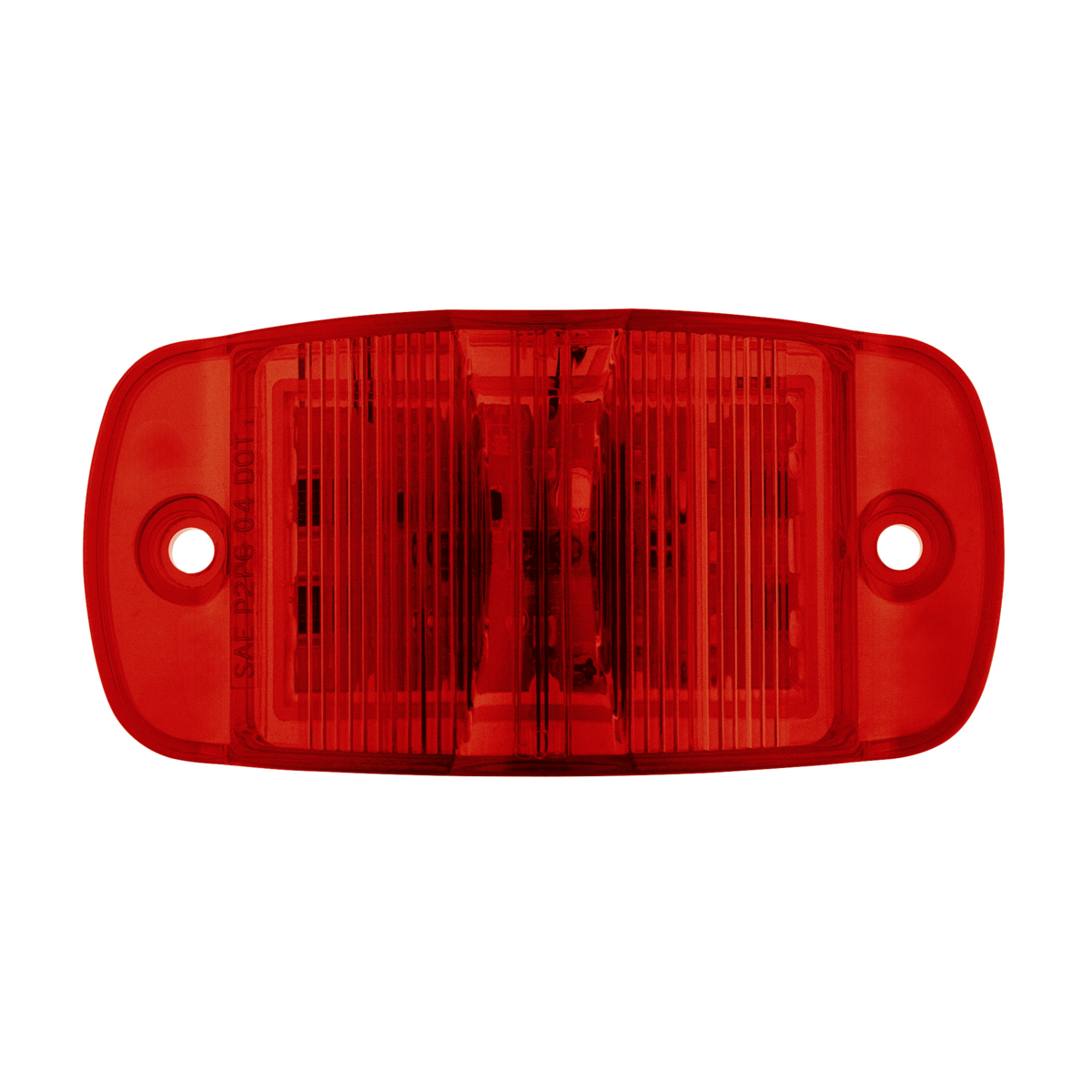 8 LED Rectangular Clearance/Marker Light - Red LED/Red Lens (Bulk)
