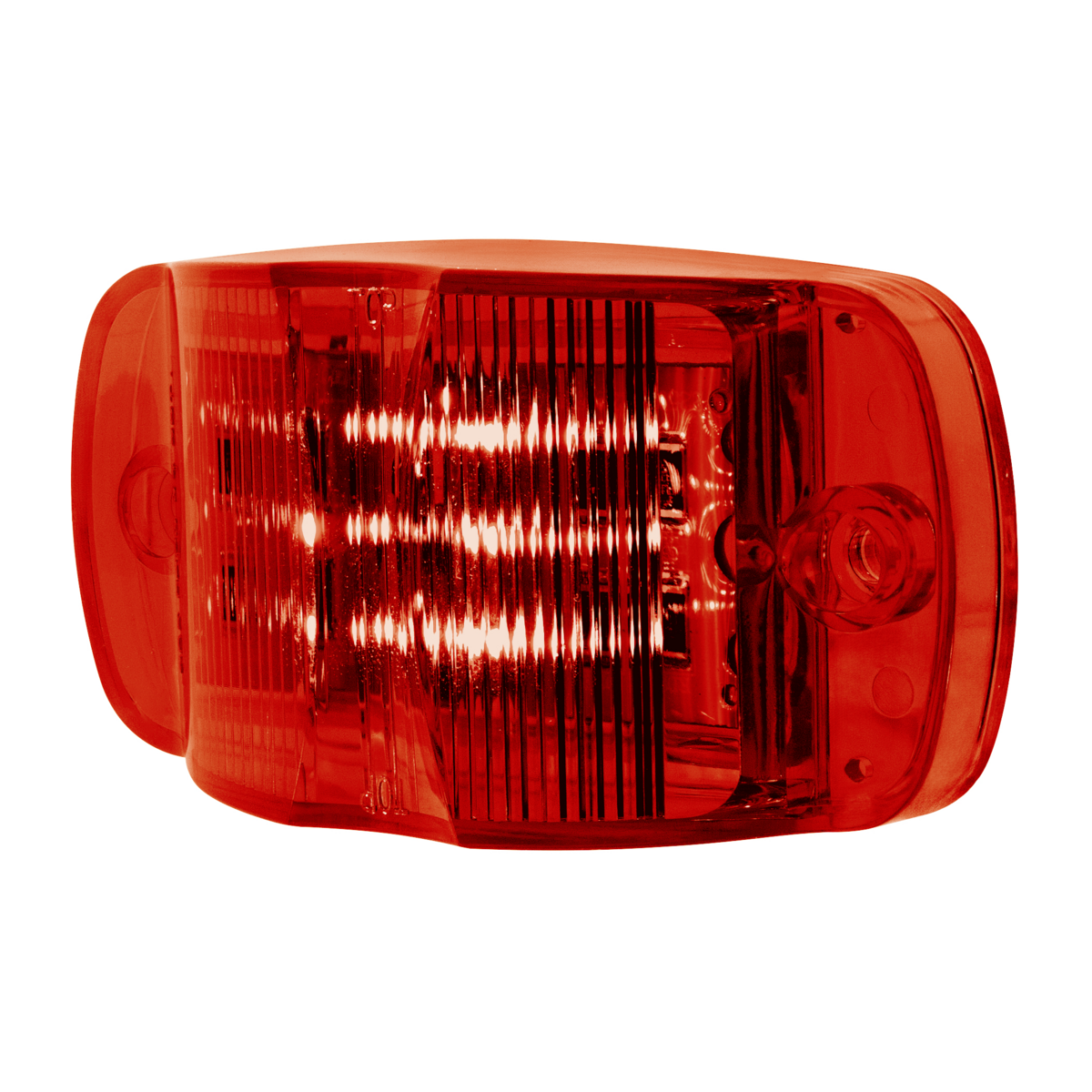 8 LED Rectangular Clearance/Marker Light - Red LED/Red Lens (Bulk)